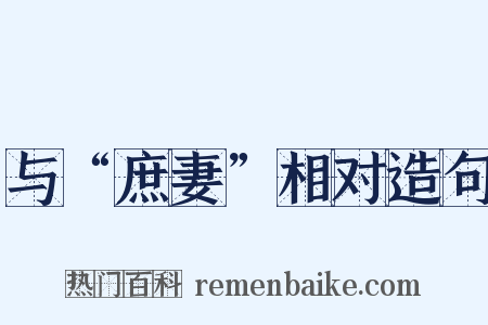 与“庶妻”相对造句是什么意思的图片